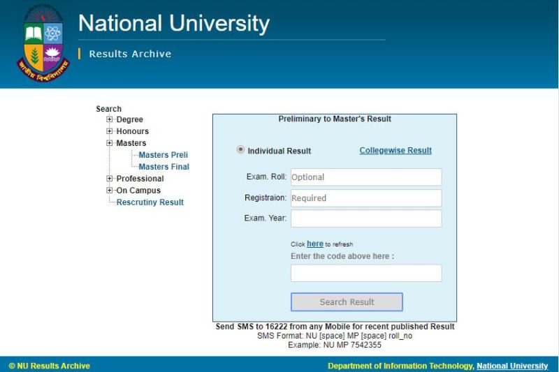 NU Result 2026 – National University Results with CGPA