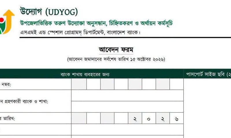 Bangladesh Bank’s ‘Udyog’ opens applications